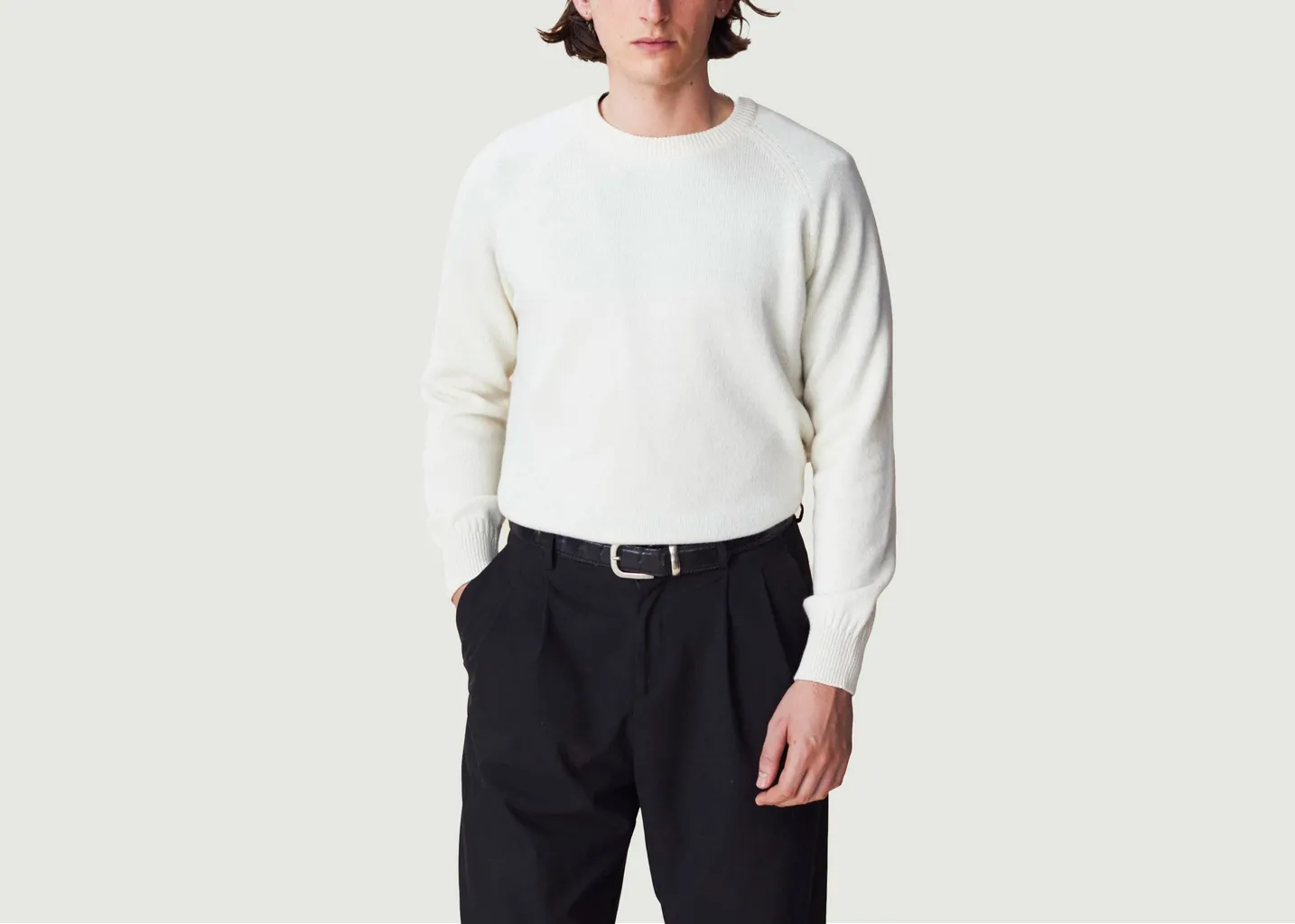 Pull Col Rond En Cachemire Tricot
