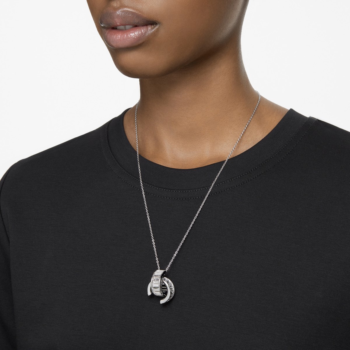 Collier Swarovski Matrix plaqué argent