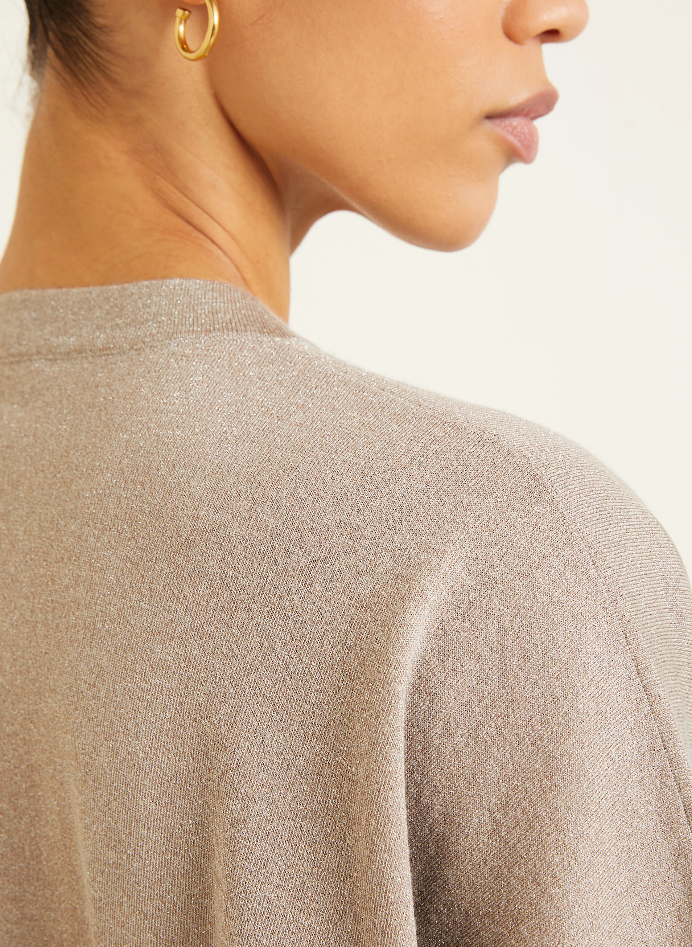 BRUNELLO CUCINELLI Strickshirt mit Cashmere und Glitzergarn