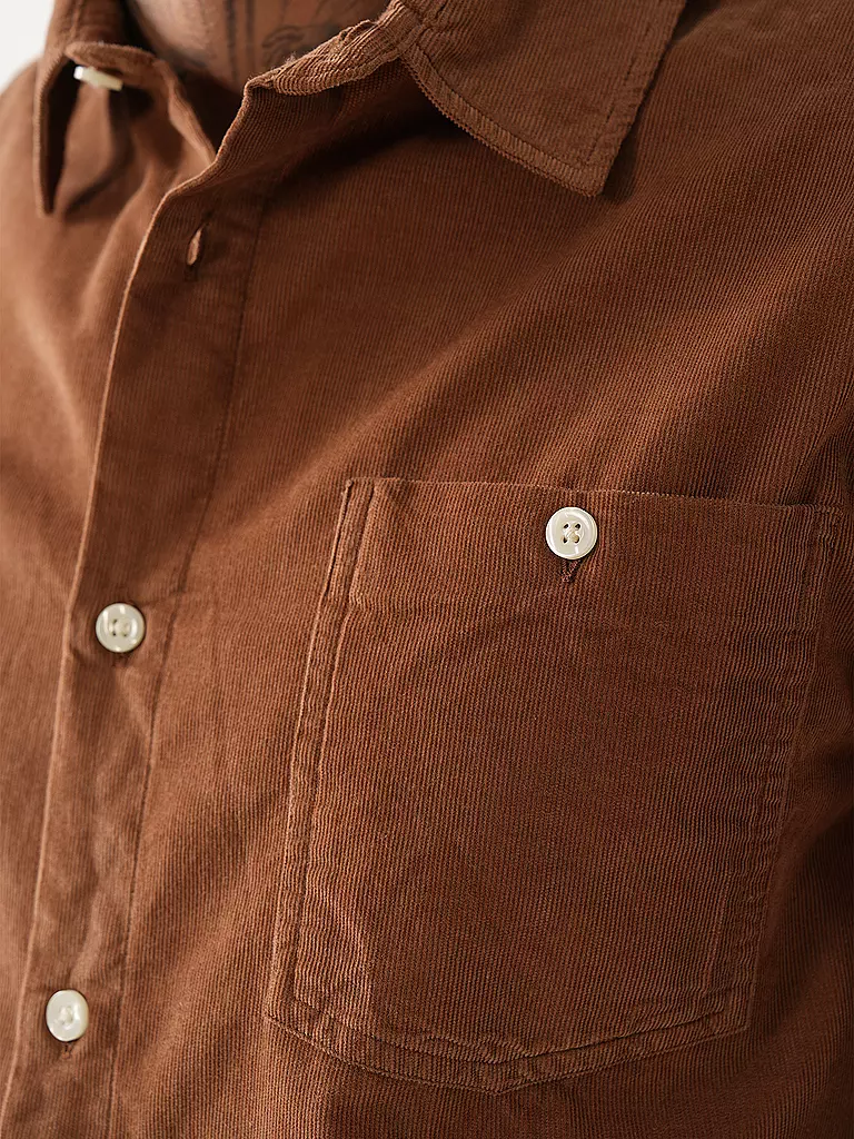 KNOWLEDGE COTTON APPAREL Hemd Regular Fit camel