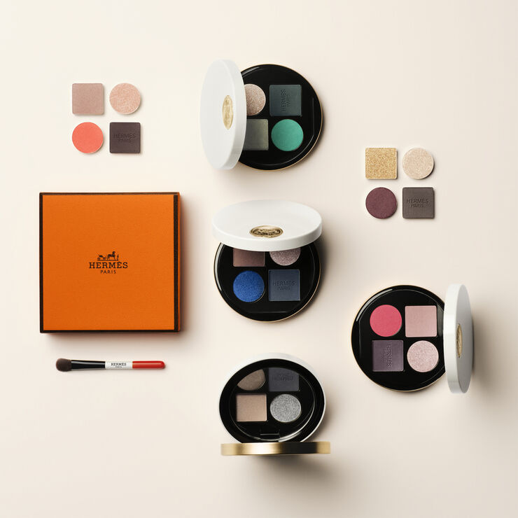 HERMÈS Ombres d'Hermès, powder quartet for the eyes, Ombres Mordorées