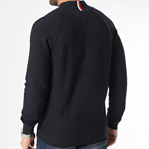 Gilet Zippé Spring Grid Structured Baseball 1033 Bleu Marine
