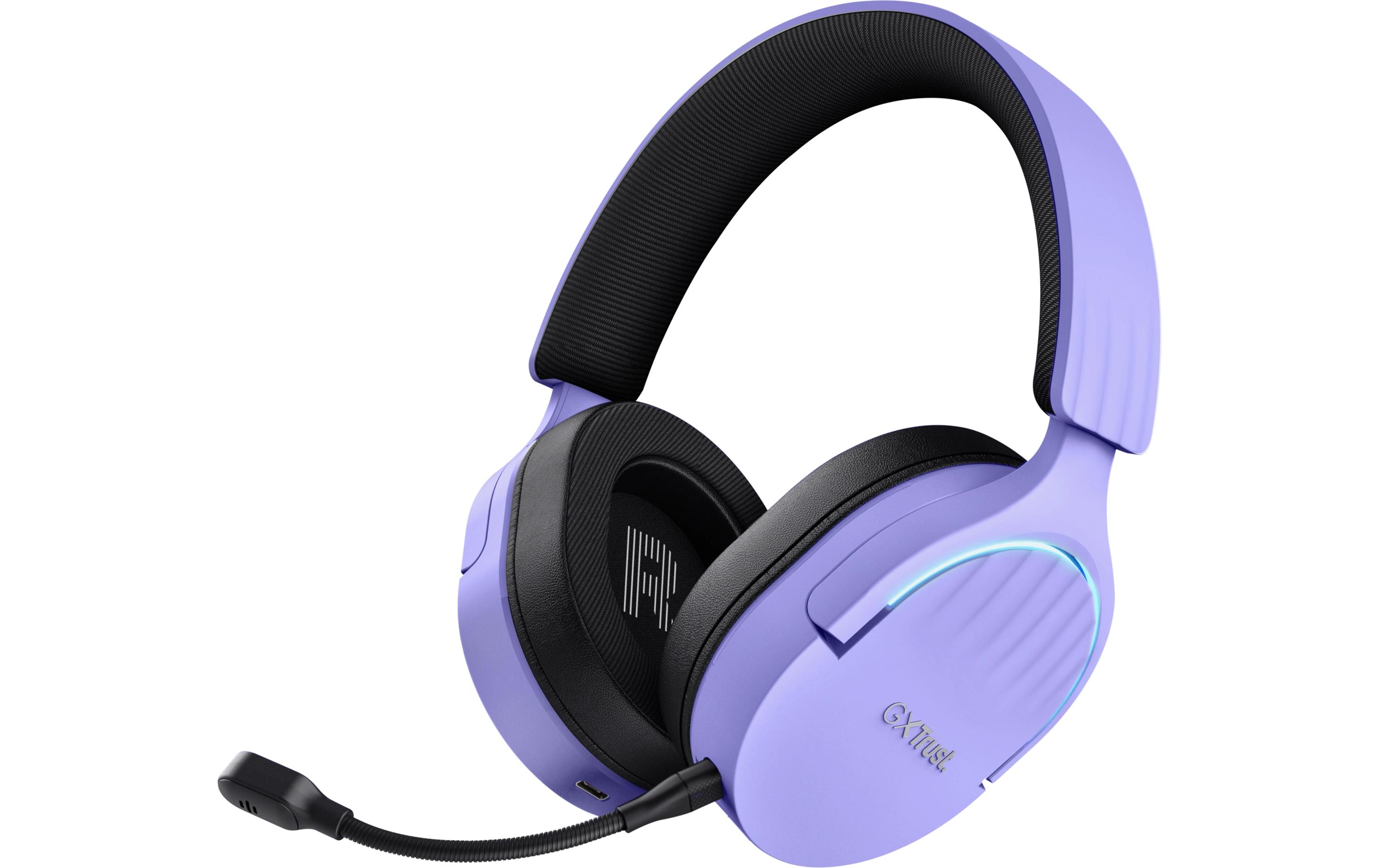 Headset GXT 491P FAYZO Schwarz/ViolettLeistungsstarkes ohrumschliessendes kabelloses Gaming-Headset für ein kabelloses immersives Gaming-Erlebnis