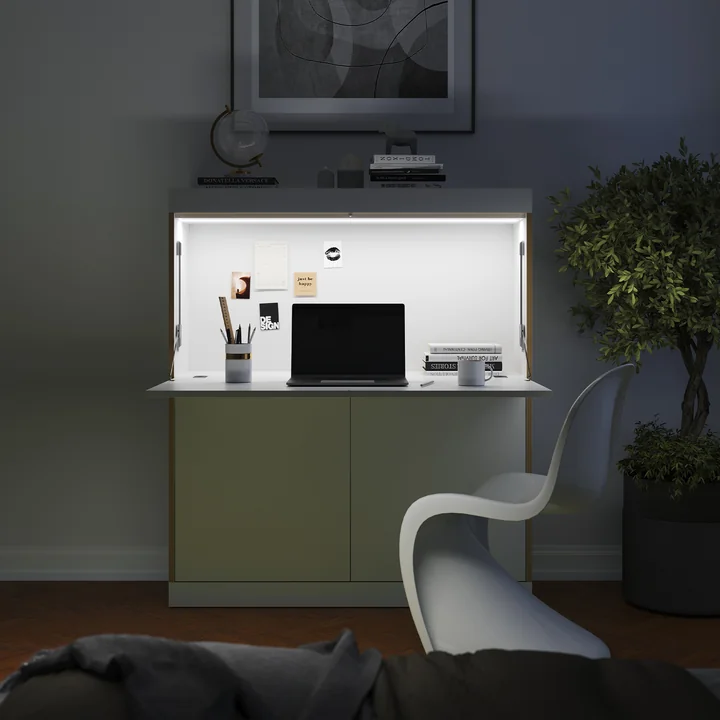 Müller Small Living - Flai Home-Office Sekretär, gross, CPL anthrazit