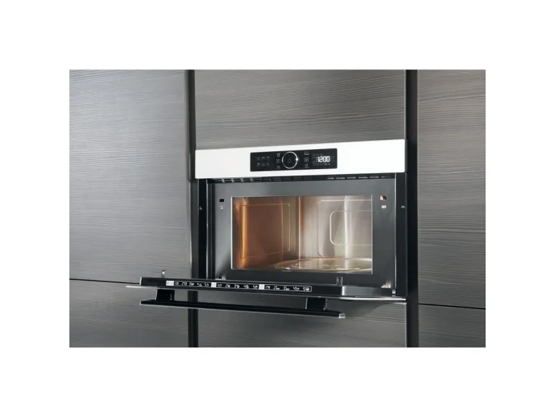 Whirlpool Absolute AMW 730/WH - Mikrobølgeovn med grill - til indbygning - 31 liter - 1000 W - hvid