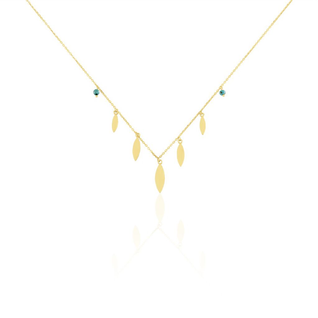 Collier Or Jaune Jehannet Turquoise