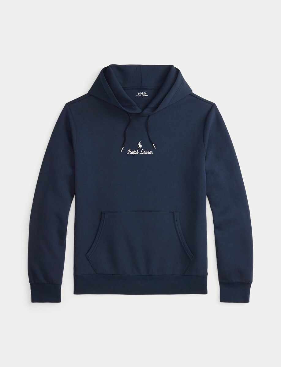 POLO RALPH LAUREN<br>Moletom com capuz confeccionado em tecido de malha dupla