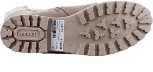 D0W72-60 Remonte beige - maat 43 veterboot kuithoog beige - maat 43 Calandschoen