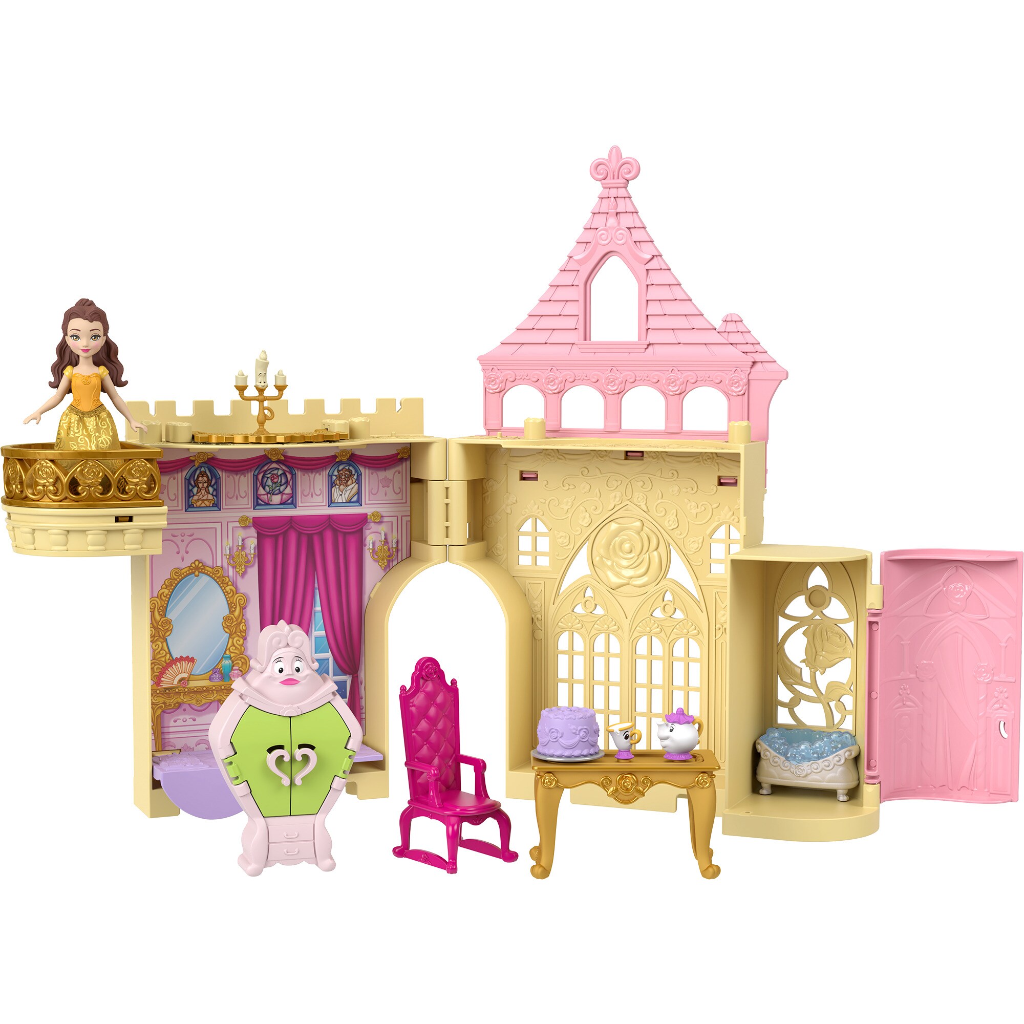 Mattel Spielgebäude Disney Prinzessin Belle´s Magical Surprise Castle Playset