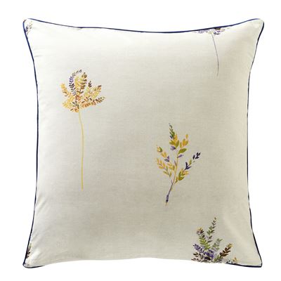 Linge de lit percale feuilles et bouquets - BECQUET CRÉATION