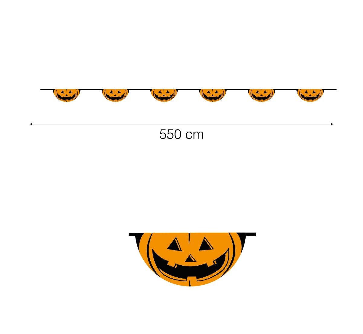 Halloween Pompoen Vlaggenlijn