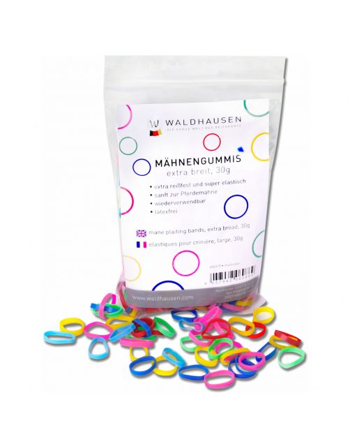 Waldhausen Elastiekjes Zak - Paardenverzorging - Ø15x3 mm 30 g Multi-Color