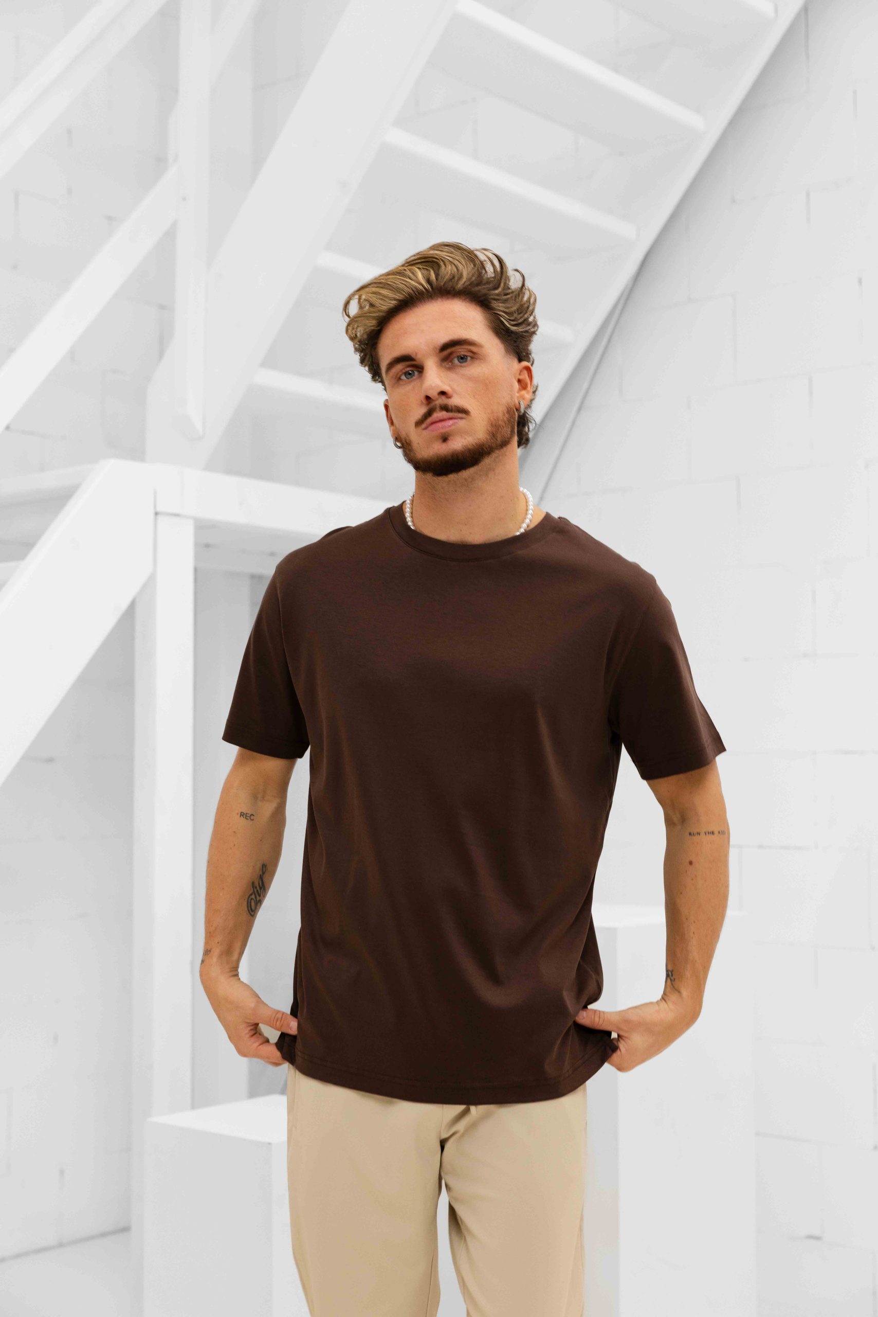 Cou7ure Essentials Reflection T-Shirt Heren Bruin