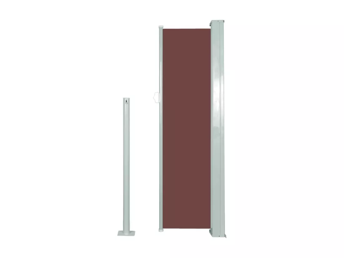 Auvent latéral rétractable 120 x 300 cm Marron