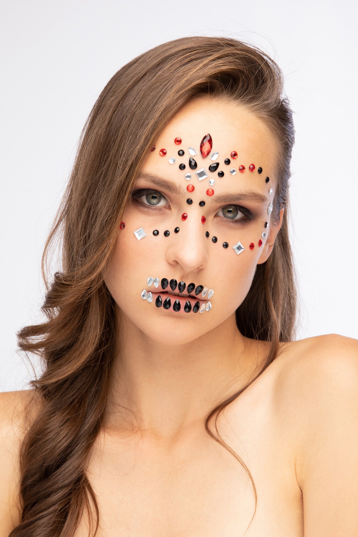 Moon Terror Halloween Face Jewels Day of the Dead