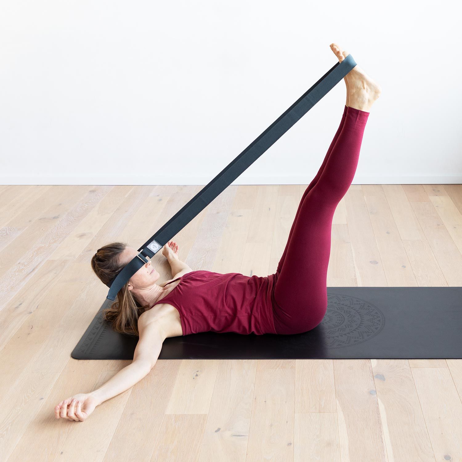 bodhi PADMA XL Yogagurt Baumwolle mit Schiebeschnalle Edelstahl matt, anthrazit - 913DSXL