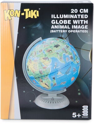 Fippla Globus Jordglobe Med Dyremotiv
