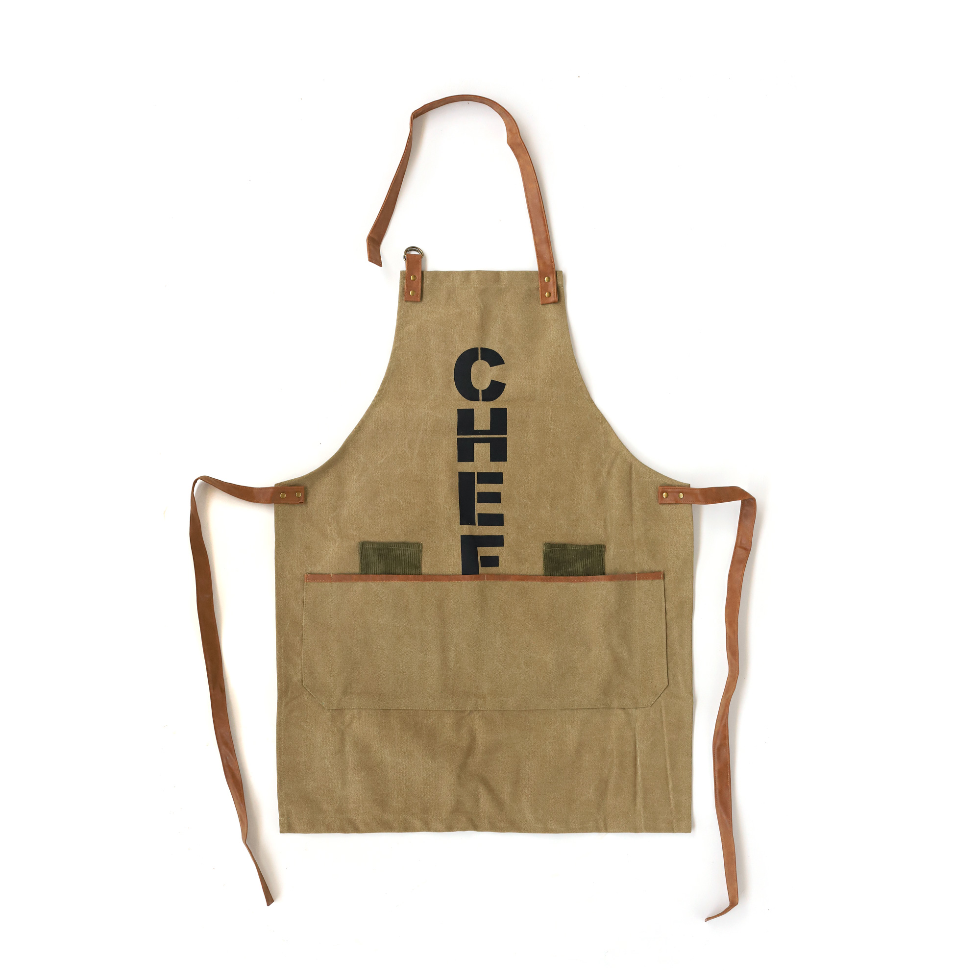 Schürze 'Chef', khaki, H 89 cm, B 65 cm zu 19,00