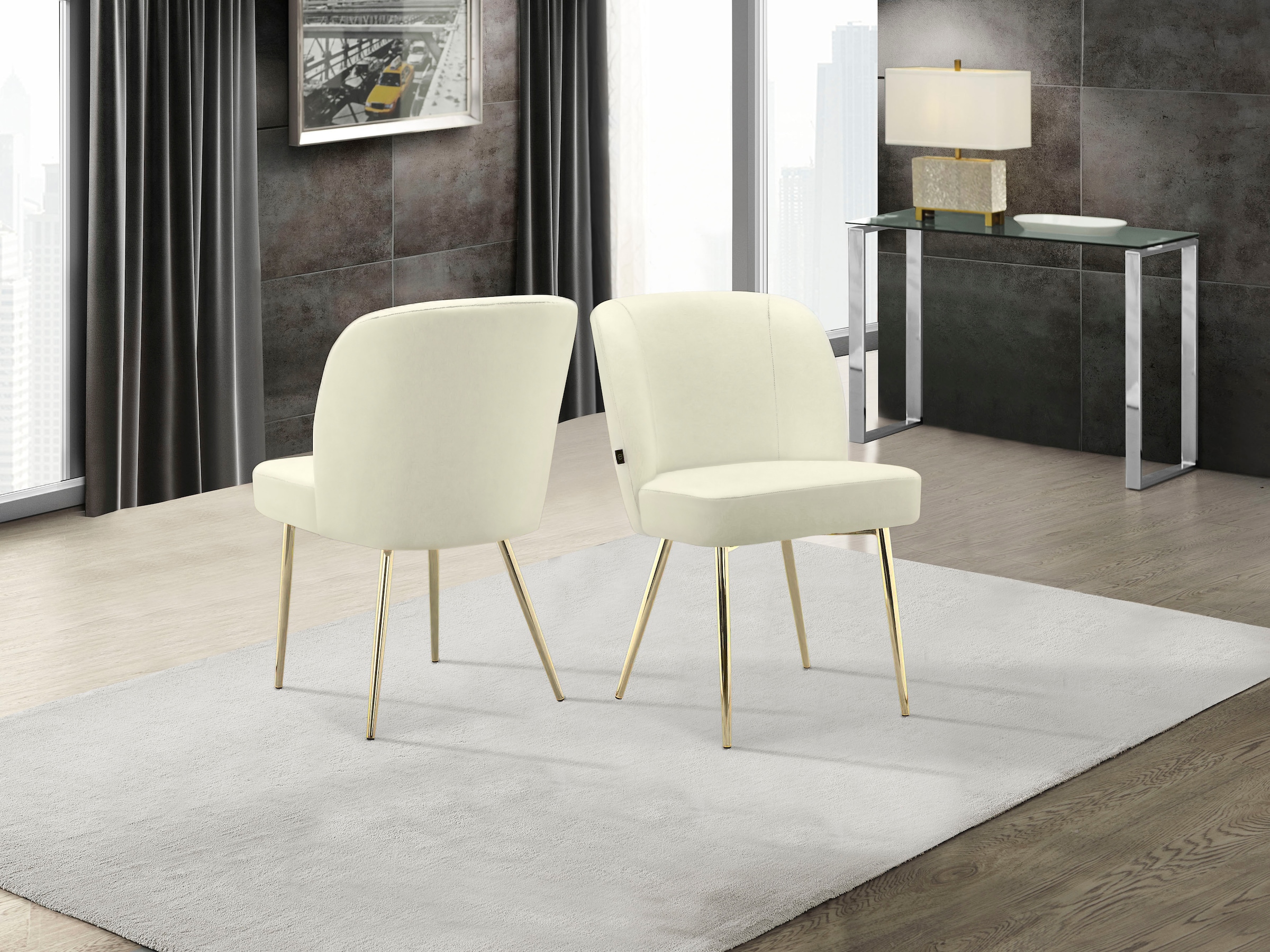 Leonique Esszimmerstuhl »Felicity« () 2 Stk.im 2er Set erhältlich, mit Sitz und Rücken gepolstert, Sitzhöhe 48 cm