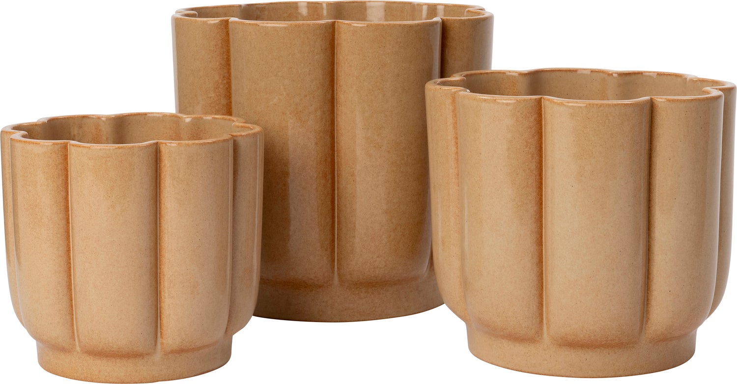 Intratuin bloempot Sterre geel D 23 H 20 cm
