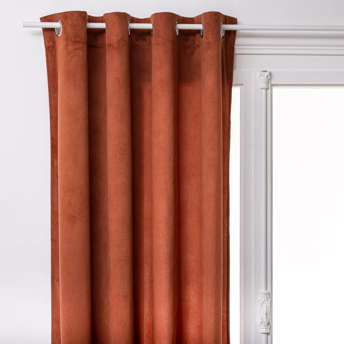 Rideau oeillets (140 x 260 cm) Lilou Terracotta