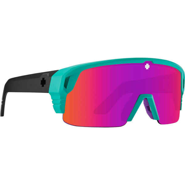 Lunette vélo SPY MONOLITH 5050 MATTE TEAL HAPPY GRAY GREEN PINK SPECTRA MIRROR