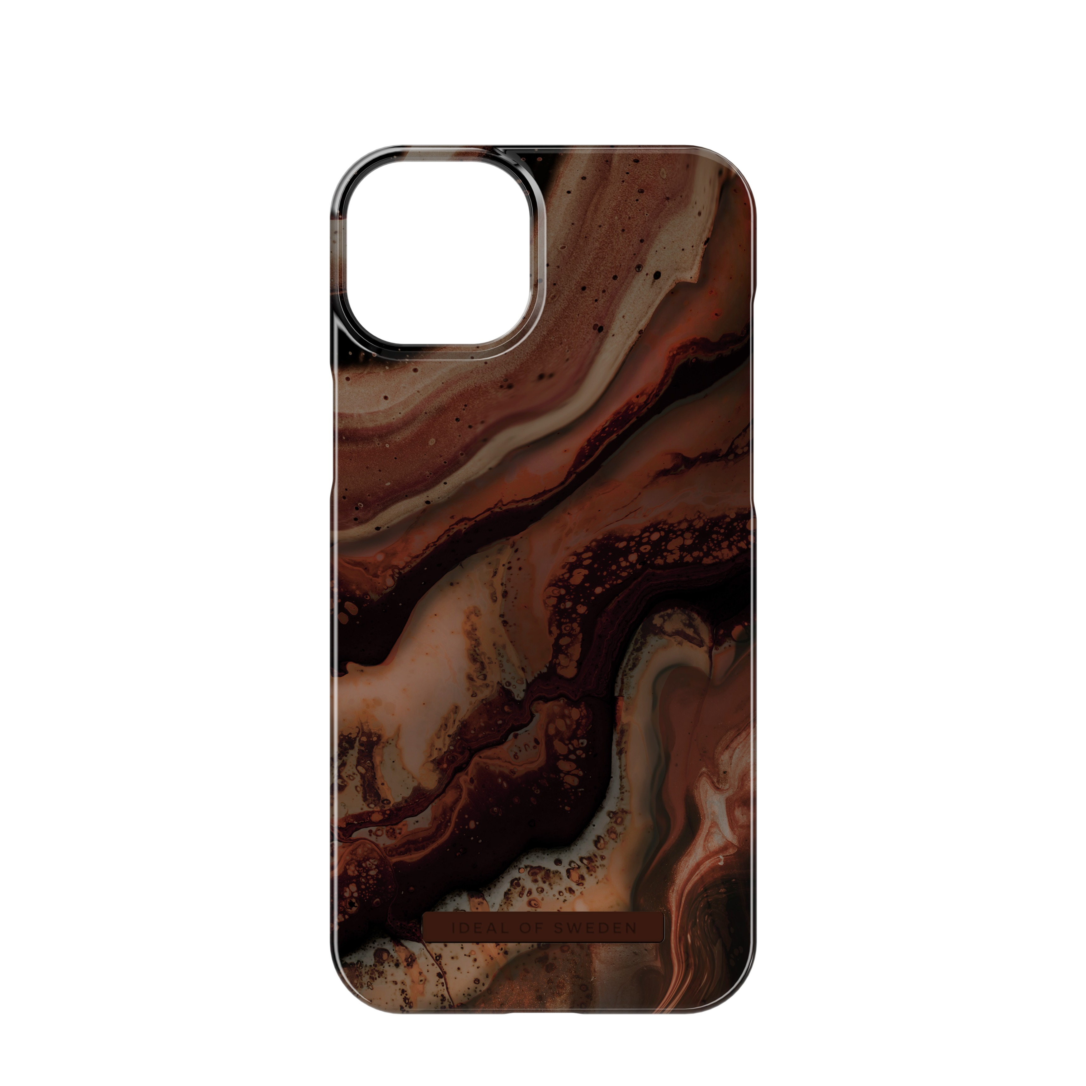 iPhone 15 Plus Hardcase Hülle Recycled (IDFC-I2367-488) - Dark Amber Marble