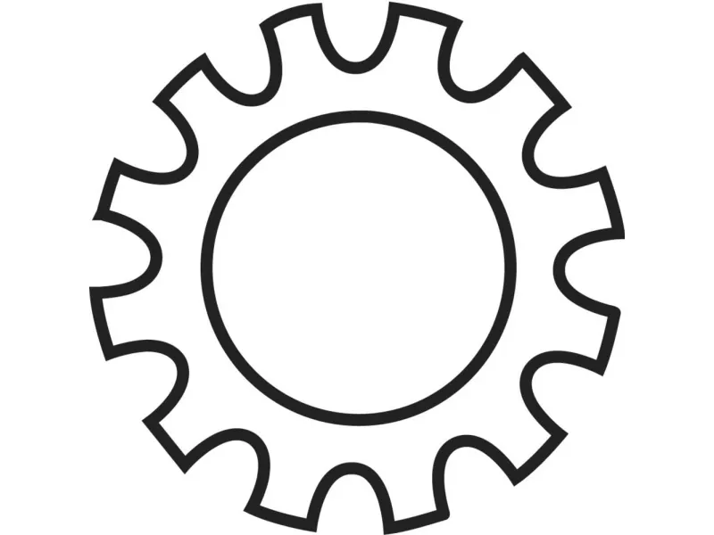 TOOLCRAFT 815292 Tandskive Indvendig diameter: 2.2 mm M2 Stål verzinkt 100 stk