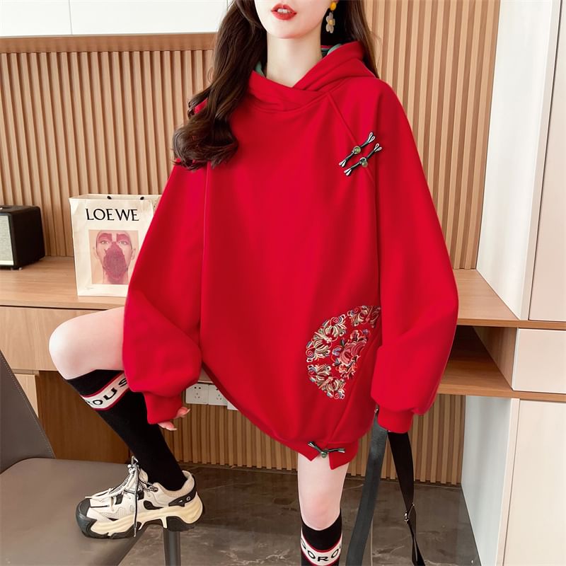 Honey River - Geborduurde losse hoodie