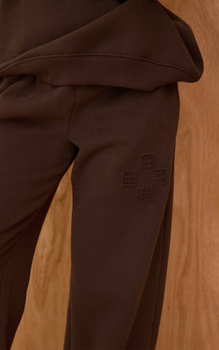 Chocolat Jogging Large À Jambes Évasées Avec Broderie Plt