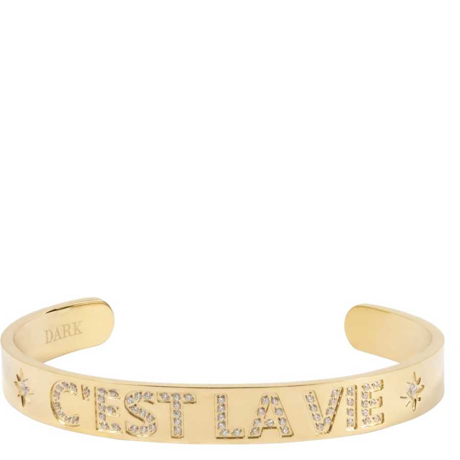 DARK C'est La Vie Crystal Cuff Gold