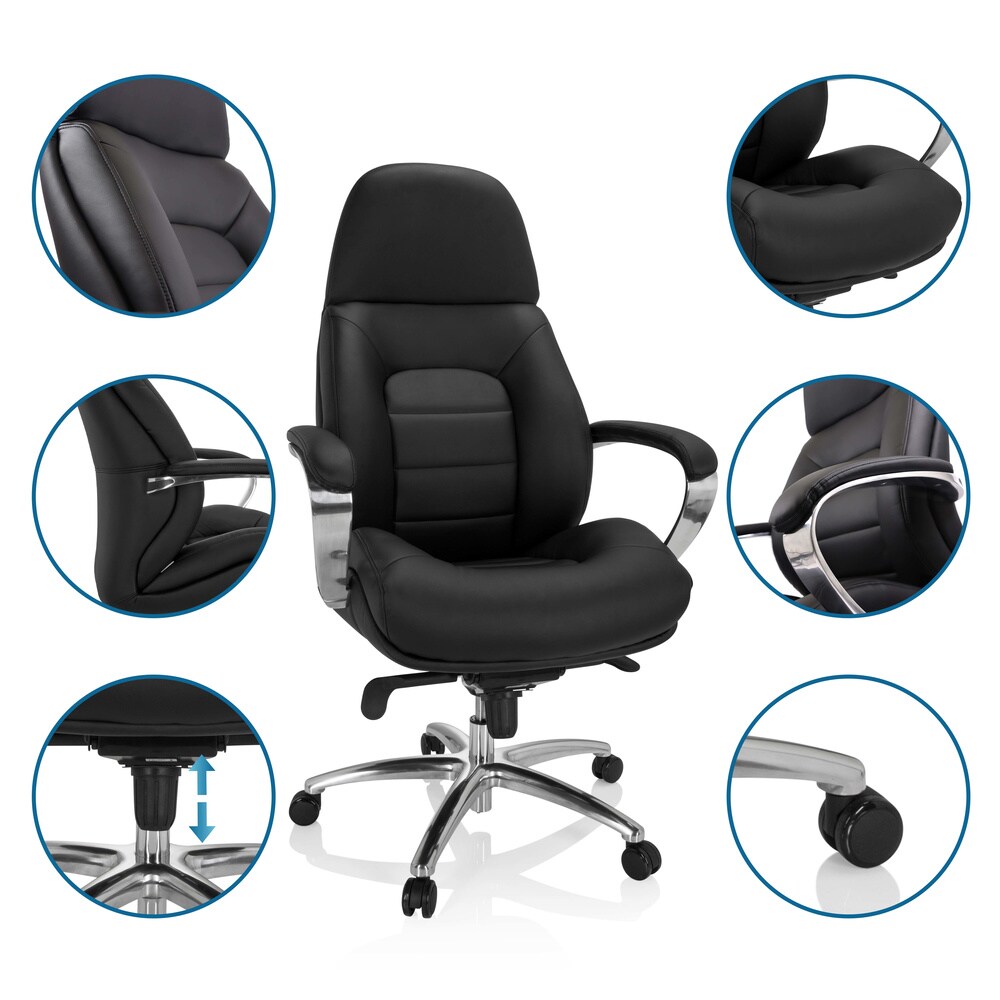 XXL Drehstuhl BRENTON XXL Kunstleder mit Armlehnen hjh OFFICE