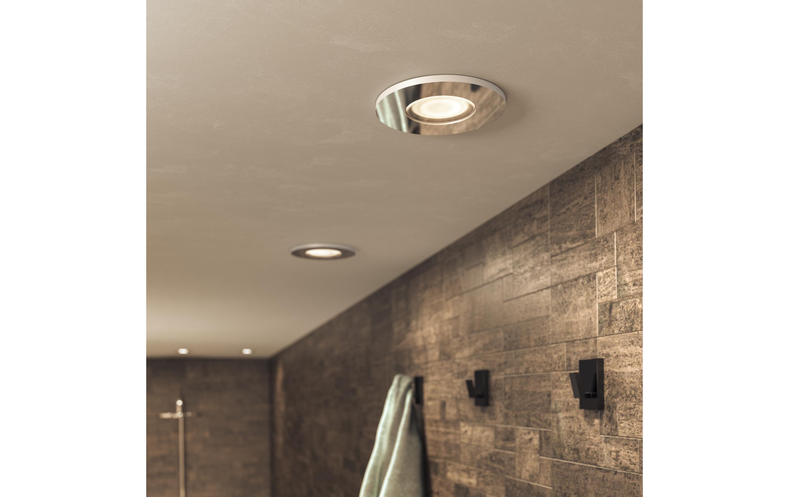 White Amb. Adore Deckenspot Rund SilberLicht für Badezimmer