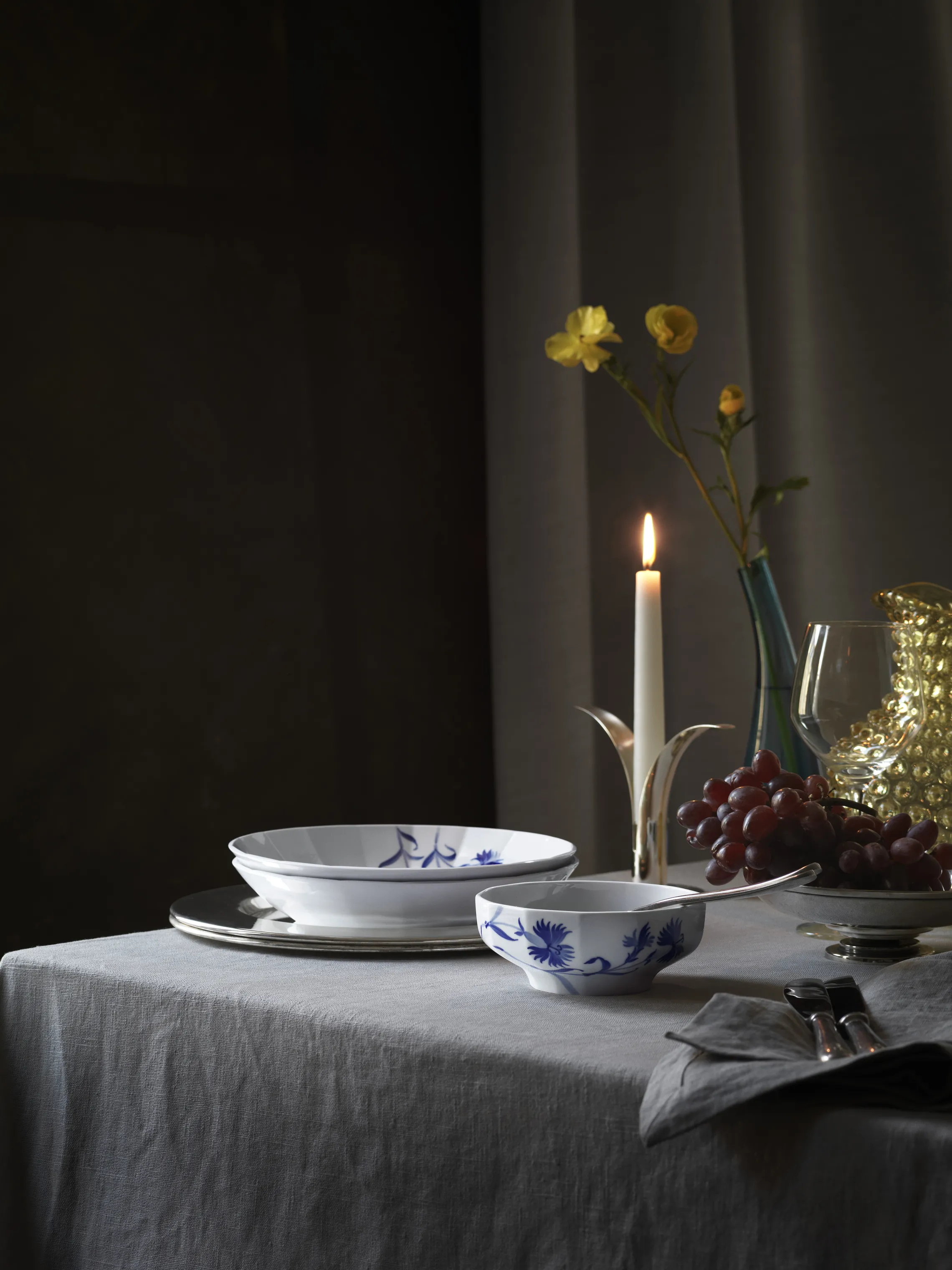 Royal Copenhagen Blomst Dyb Tallerken - Rose