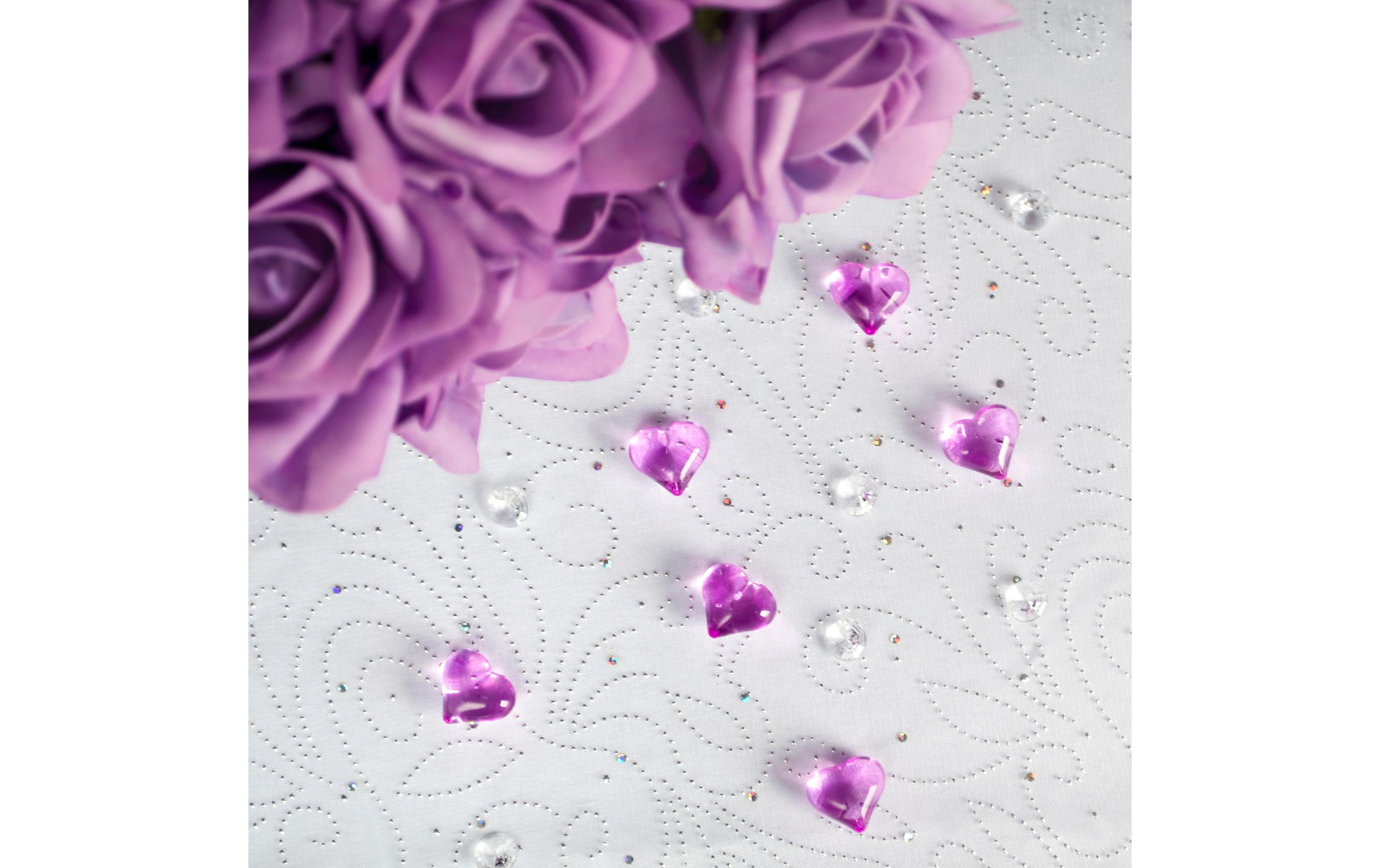 Streudeko Diamanten 1.2 cm, 100 Stück, TransparentStreudiamanten für den gedeckten Tisch an der Hochzeit und Festen wie Geburtstagspartys, Babyshower, Weihnachten oder Silvester
