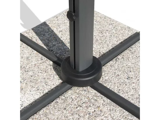 Parasol de jardin à double bras 3x3 en aluminium Blué