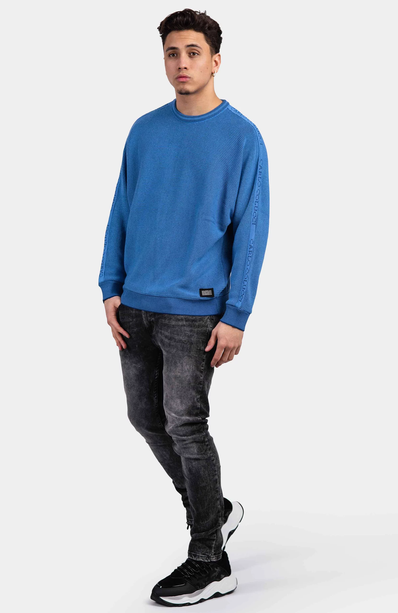Carlo Colucci C8406 14 Sweater Heren Blauw