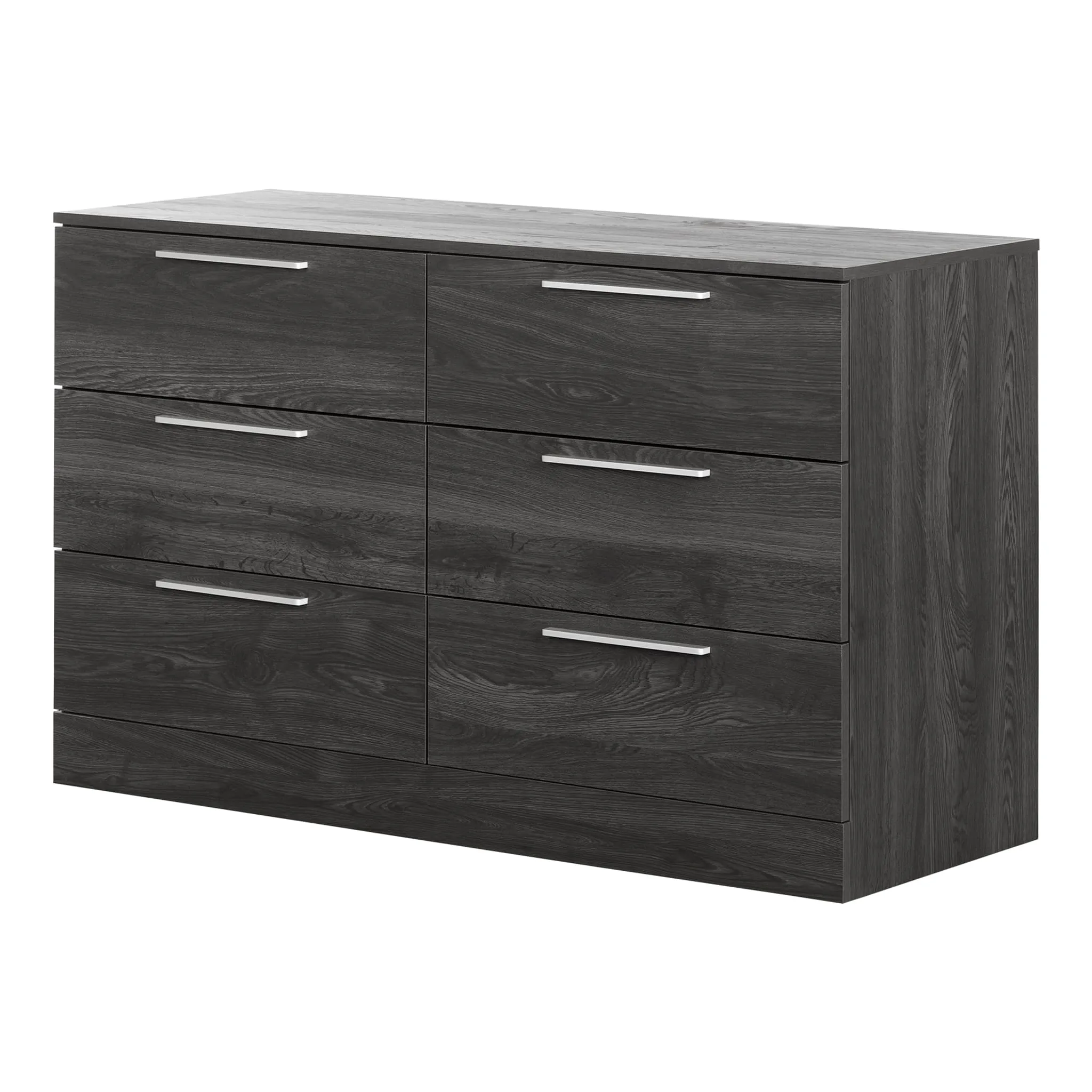 South Shore Bureau Double 6 Tiroirs - Step One Essential Chêne gris