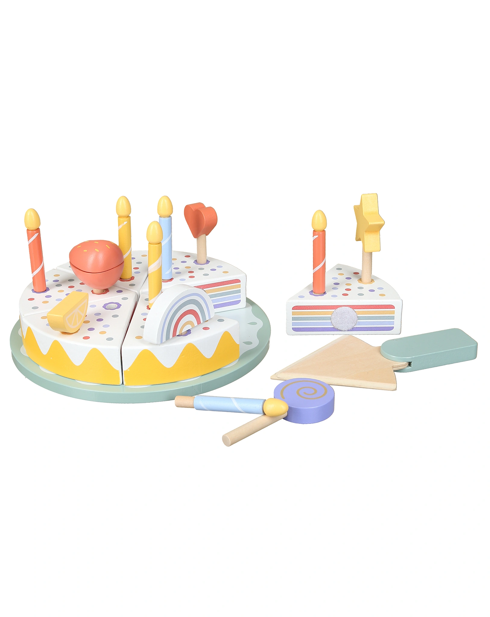 Holz-Spielset REGENBOGENKUCHEN 20-teilig