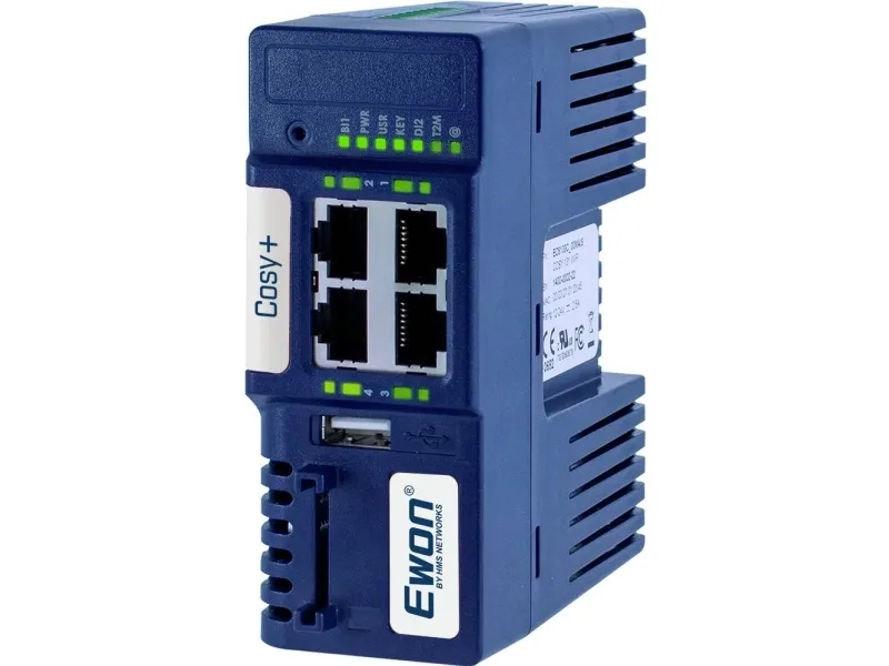 EWON EC71330_00MA HMS Industrial Fjernservicerouter Ethernet, USB Antal indgange: 1 x Antal udgange: 2 x Antal I/O: 3 24 V/DC, 12 V/DC 1 stk