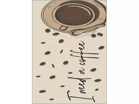 Tapis de cuisine 40x60 cm Polyester Need Coffee