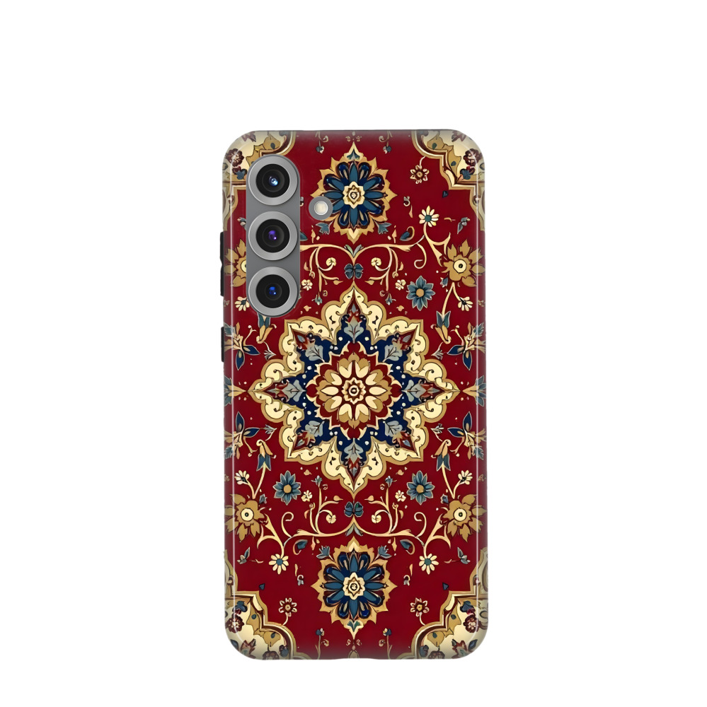 Samsung Galaxy S25 Plus Hybrid (Kunststoff / Gummi) Hülle Orientalische Pracht 2 - Rot