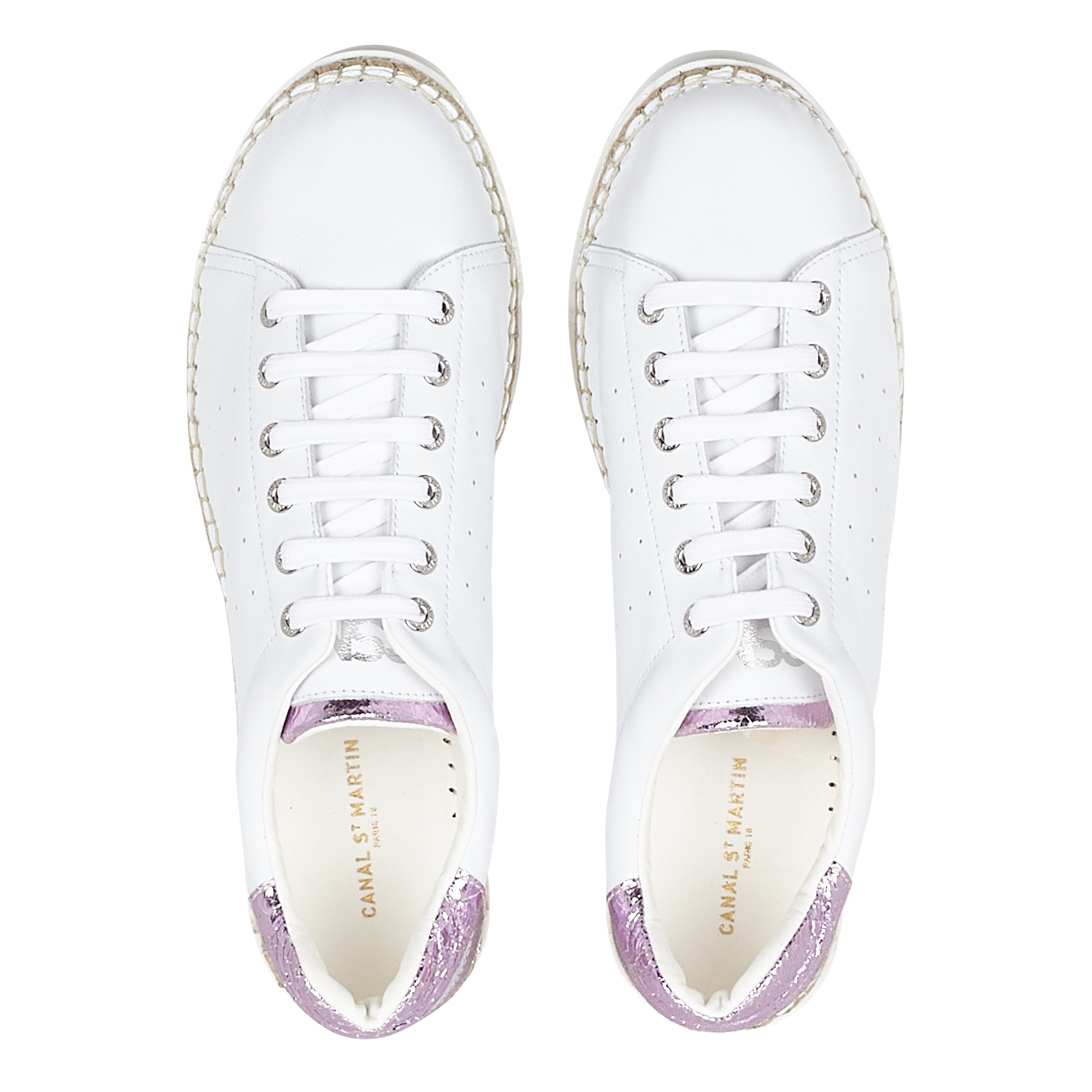 LANCRY LUXE - Baskets espadrilles en cuir| Violet