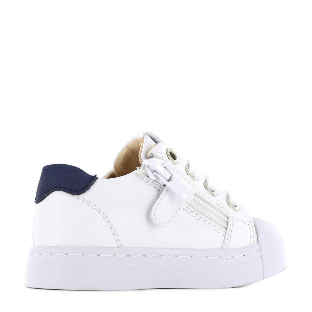 Shoesme leren sneakers wit/groen