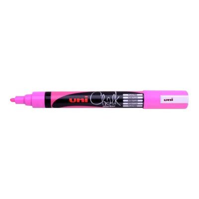 UNI CHALK - Marqueur craie - pointe moyenne conique - rose neon