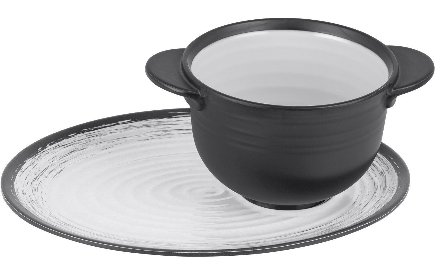 Brunner Soup Set Granada 2er-Set schwarz/weiß