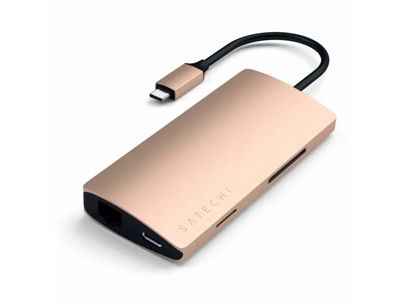 Satechi TYPE-C MULTI-PORT ADAPTER 4K WITH ETHERNET V2 - Dockingstation - USB-C / Thunderbolt 3 - HDMI - 1GbE
