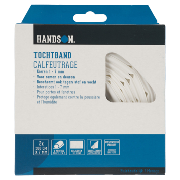 Handson tochtband O-profiel siliconen wit 3 meter 2 stuks