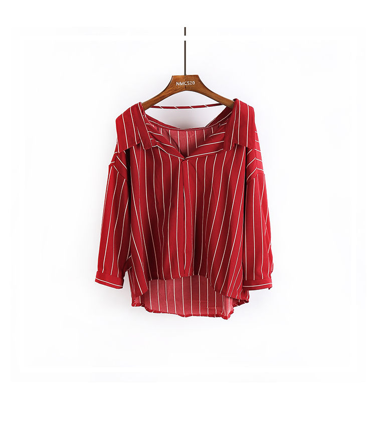 Lemongrass - Gestreepte blouse met lage rug
