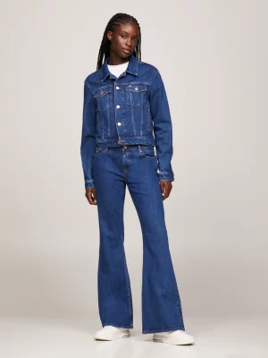 Calça jeans flare de cintura baixa Sophie